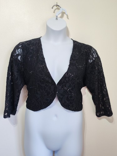 Klass black lace sequin bolero