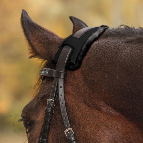 Real lambskin noseband poll - lambskin, noseband/poll