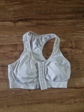 Ladies White Front Fastening Bra Size Medium