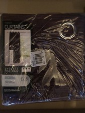 Pair Of Brand New NEXT Standard Width Plum /Purple Faux Silk Eyelet Curtains 