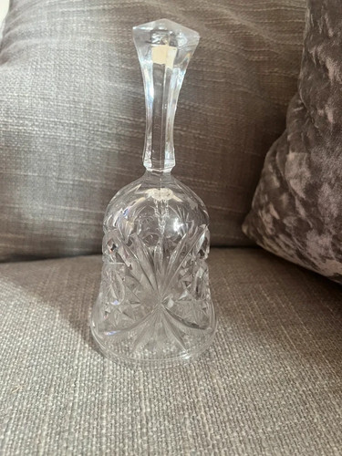 Vintage glass dinner bell with