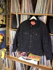 Men’s Denim Levi’s Sherpa Jacket Medium Black VGC