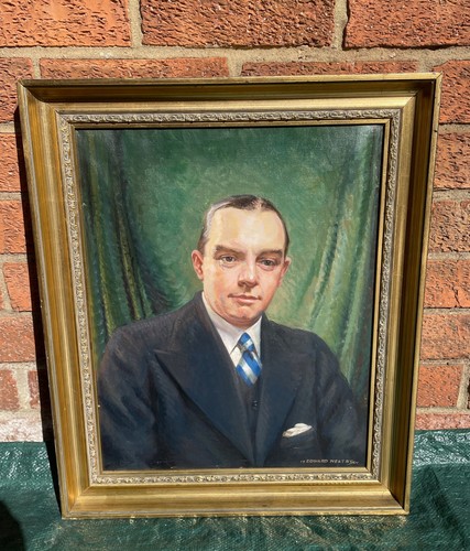 Antique oil painting edward - antique, by