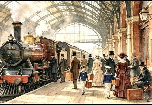 Steam train victorian - steam,
