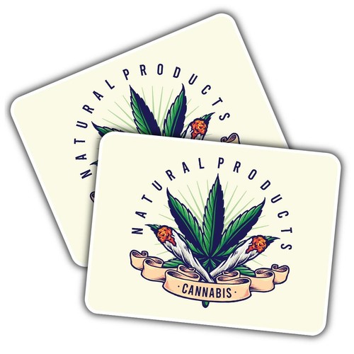 Vinyl sticker cannabis - 2x,