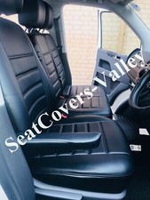 VW Transporter T5 T6 Front row (1+2) 3 Seater Leatherette Seat Covers