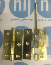 2x LOOSE PIN BRASS BUTT HINGES