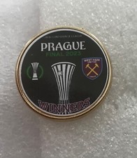 WEST HAM UTD ECL WINNERS 2023 BADGE GILTMETAL QUICK DOME EPOXY CLEAR COVER.1