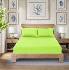 Full Fitted Sheet Bed Sheets 100% Poly Cotton Single Double King Super King Size