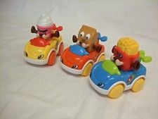 Fast Food Push Along Cars x 3