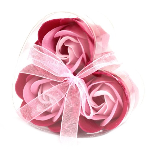 Set soap flower heart - set,
