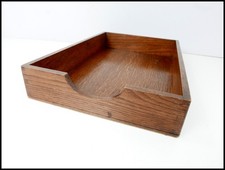 Vintage Filing Tray Wooden Oak