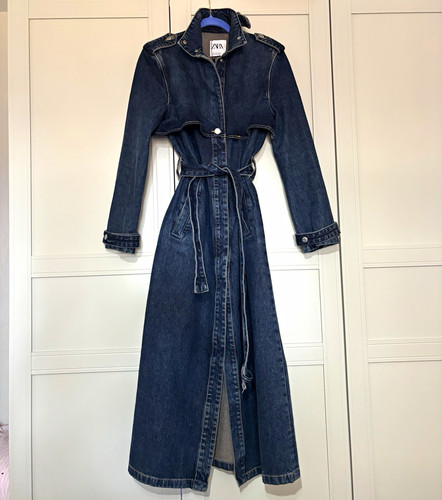 Zara women blue denim long - women’s,