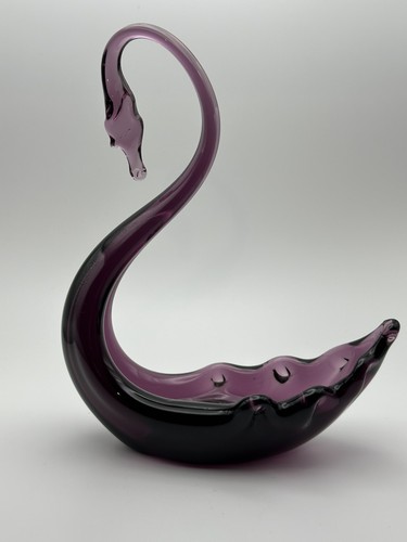 Whitefriars rare amethyst swan - rare,