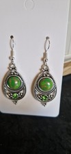 Tibetan silver bohemian - tibetan, green