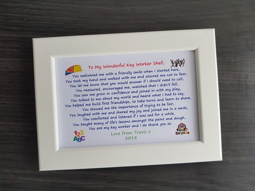 Personalised framed poem end - framed,