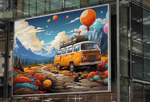 Trippy psychedelic camper - psychedelic,