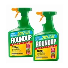 2 X 1.2L Roundup Total WeedKiller Spray Ready To Use Fast Action Kill Weed Root