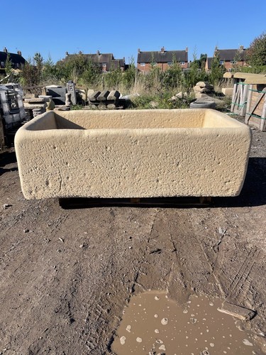 Large cast stone trough - large,