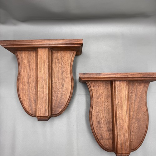Solid dark wood wall shelf - 2,