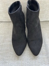 F&F Black Suede Ankle Boots
