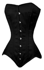 Heavy Duty Steel Boned Overbust Twill Cotton Waist Trainer Shaper Corset, M