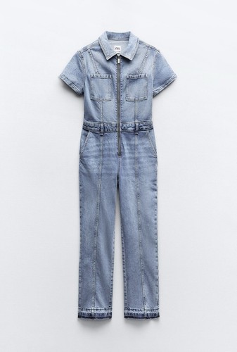 Zara long denim jumpsuit - zara,