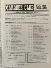 MARQUEE CLUB FLYER - SEPT 1965. STEAMPACKET, GRAHAM BOND, SPENCER DAVIS, etc