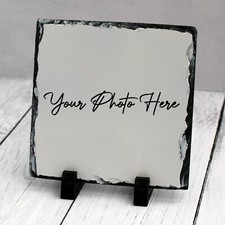 Personalised Photo Slate | Custom Printed Picture Rock Slate Tile |Pic Gift Idea