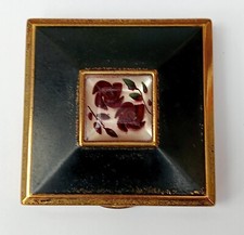 Melissa Powder Compact with rose design on lid