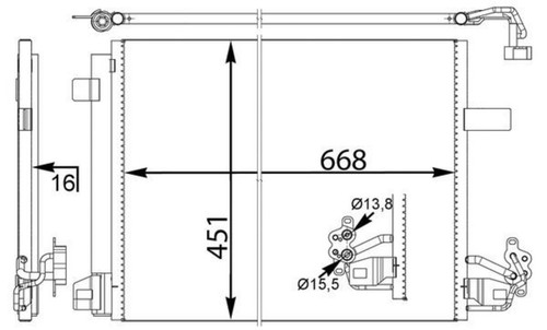 Condenser mahle fits vw - mahle,