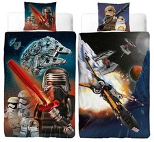 Lego Star Wars Epic 100% Cotton Flannel Duvet Cover Reversible Bedding Skywalker