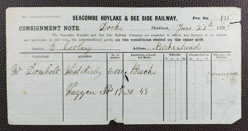 1893 seacombe hoylake dee - seacombe, &