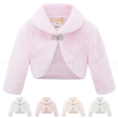 Girls bolero faux fur shrug - girls,