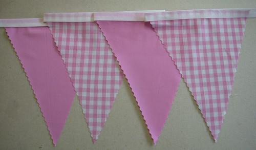 Fabric bunting wedding - fabric,