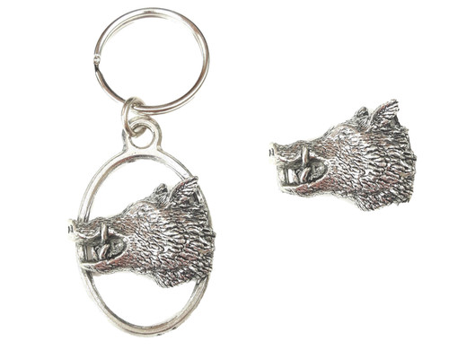 Boars head keyring and - keyring,