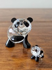 Super Cute Swarovski Crystal PANDA MOTHER & BABY 181080, 181081  excellent cond