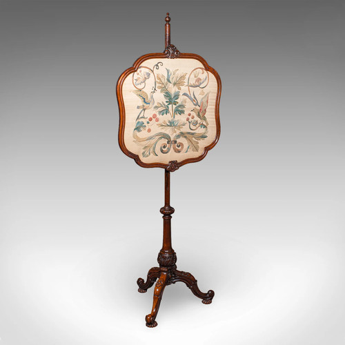 Antique pole screen english - pole,