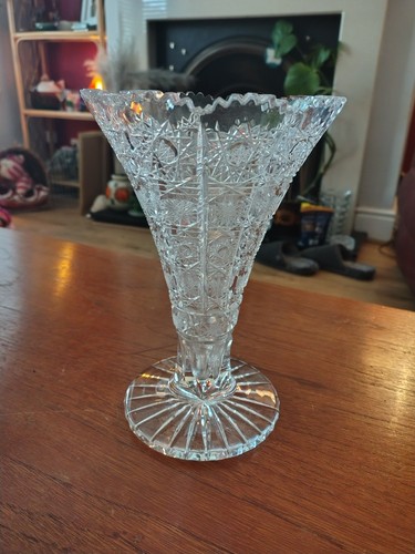 Bohemian czech crystal vase - crystal,