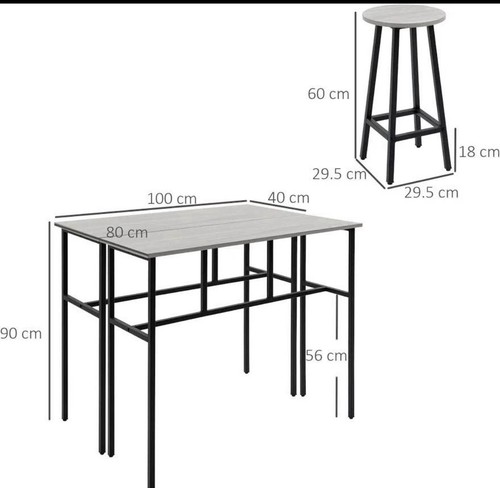 Homcom piece breakfast bar - homcom, 6-piece