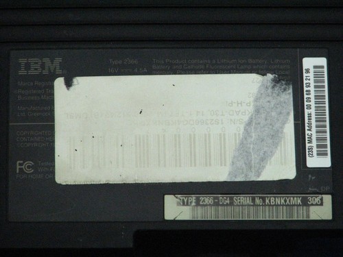 Bottom case ibm - ibm, t30