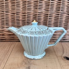VintageSadler Aqua & Gold Art