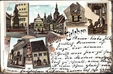 Litho Lutherstadt Eisleben, Luther's writing desk, St. Andrew's Church,... - 10466458