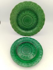 2 X Wedgwood Majolica Green