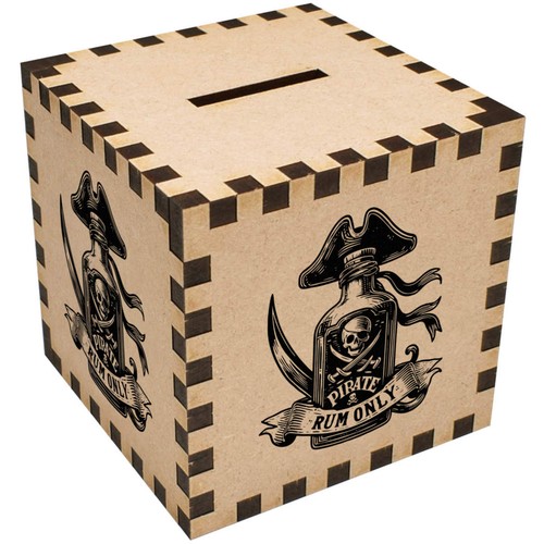 Pirate rum bottle money - rum,