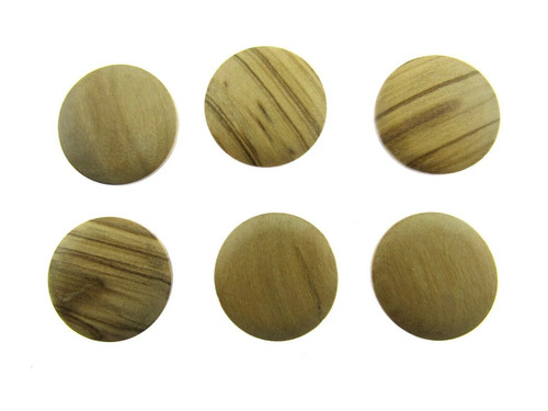 Round wooden shank - wooden, buttons