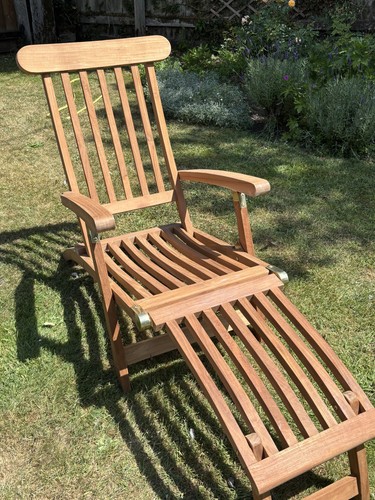 Solid teak steamer foot rest - foot,