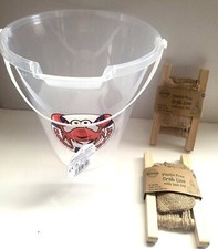 Large 20cm Crab Bucket & 2 x
