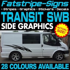 to fit FORD TRANSIT SWB GRAPHICS STICKERS STRIPES DECALS MK6 MK7 CAMPER VAN MX