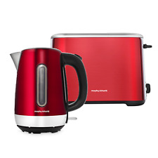 Morphy Richards 1.7L Kettle & 2 Slice Toaster Equip Red Breakfast Set